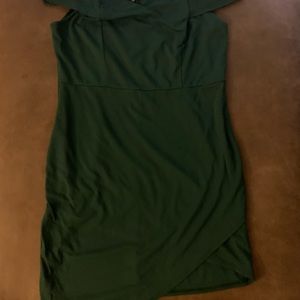 Green Off the Shoulder Dress